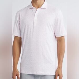 Johnny O pink Tini Libations Print PREP-FORMANCE Golf Polo size XL